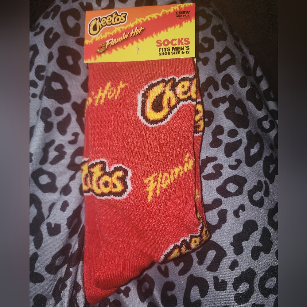 Flaming hot cheetos socks